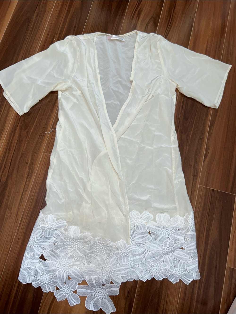 Girl with a serious dream 100% Silk robe
